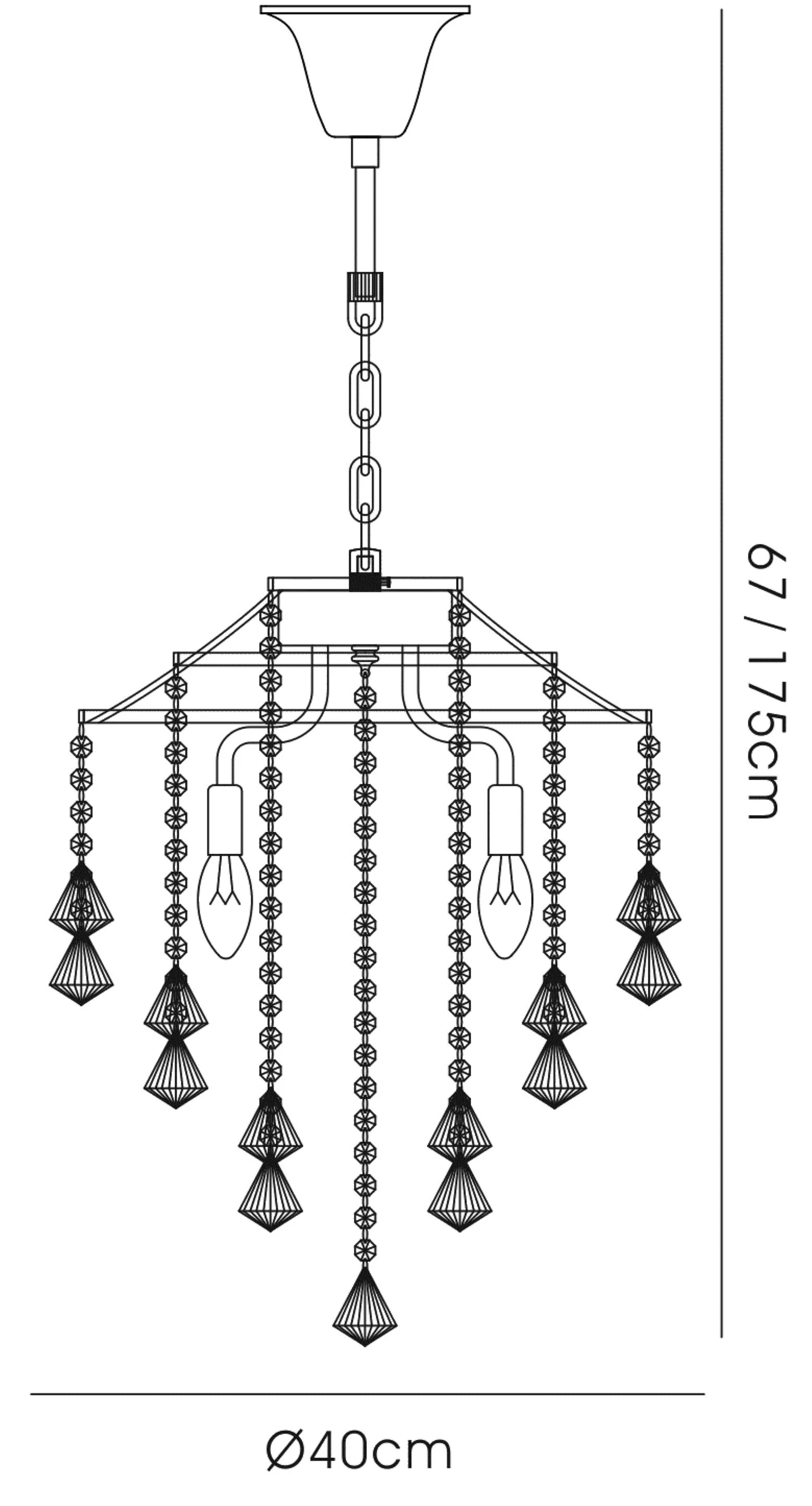 Inina French Gold Crystal Ceiling Lights Diyas Single Crystal Pendants